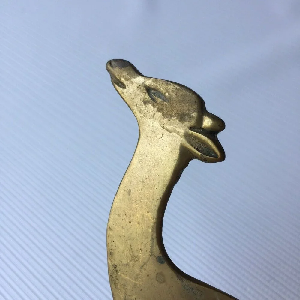 Wise Man & Camel Metal Figurine Brass Sculpture Nativity Scene Christmas Holiday